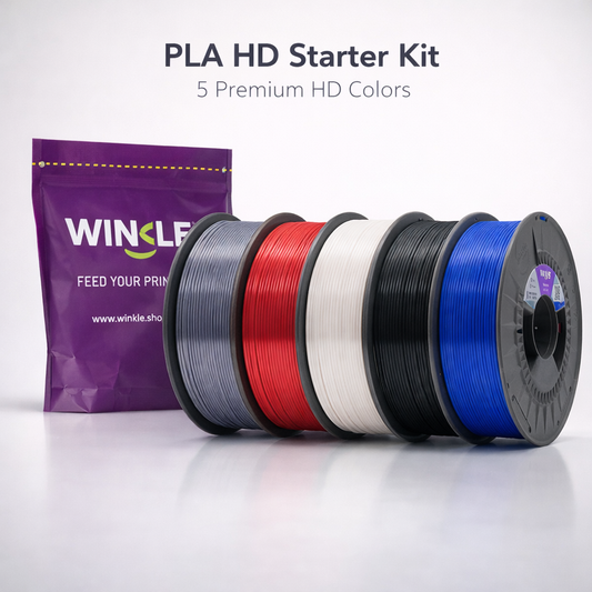 Winkle PLA HD Filament Starter Kit Bundle 1.75mm 5x1kg – Essential Colors Set