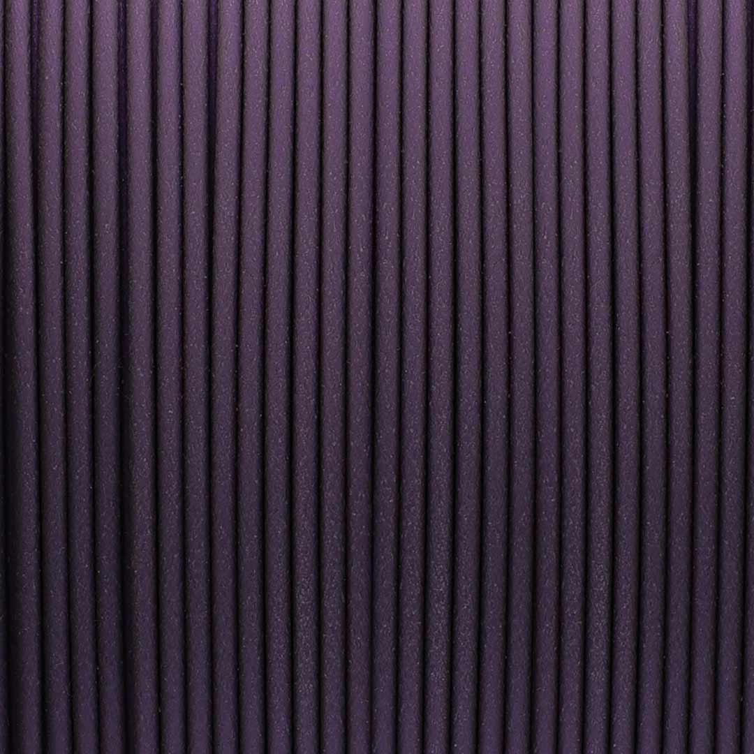 Macro detail of Agate Violet Interference PLA filament texture and sheen