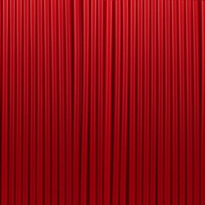 Detailed macro shot of Devil Red 1.75mm PLA filament texture