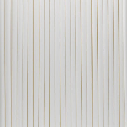 Macro detail of Glacier White PLA filament showing uniform extrusion