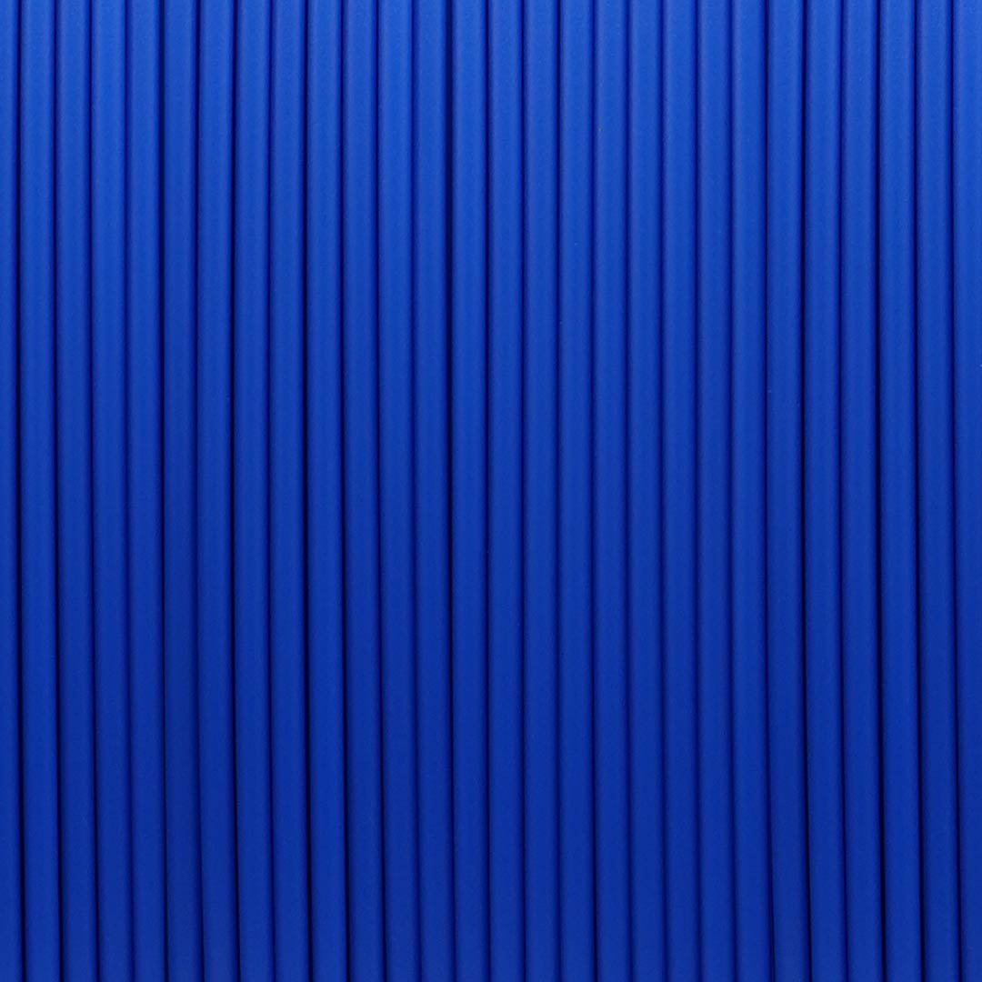 High-resolution macro shot of Pacific Blue HD PLA filament