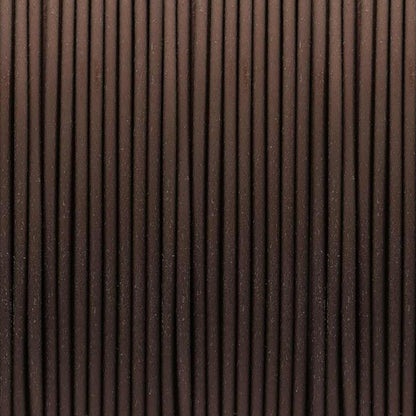 Macro view of Dark Bronze Interference PLA filament showing metallic grain