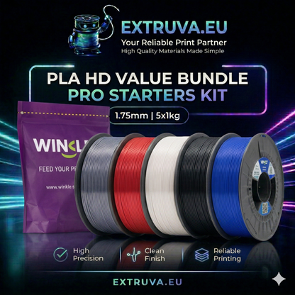 Winkle PLA HD Filament Starter Kit Bundle 1.75mm 5x1kg – Essential Colors Set