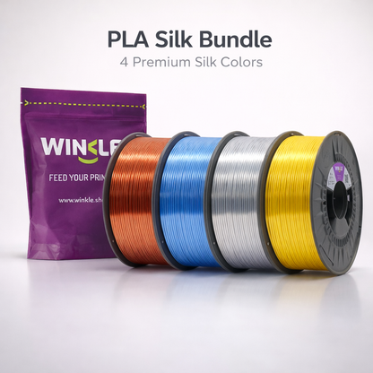 Winkle SILK PLA Filament Bundle 1.75mm 4x1kg – High Gloss Metallic Set