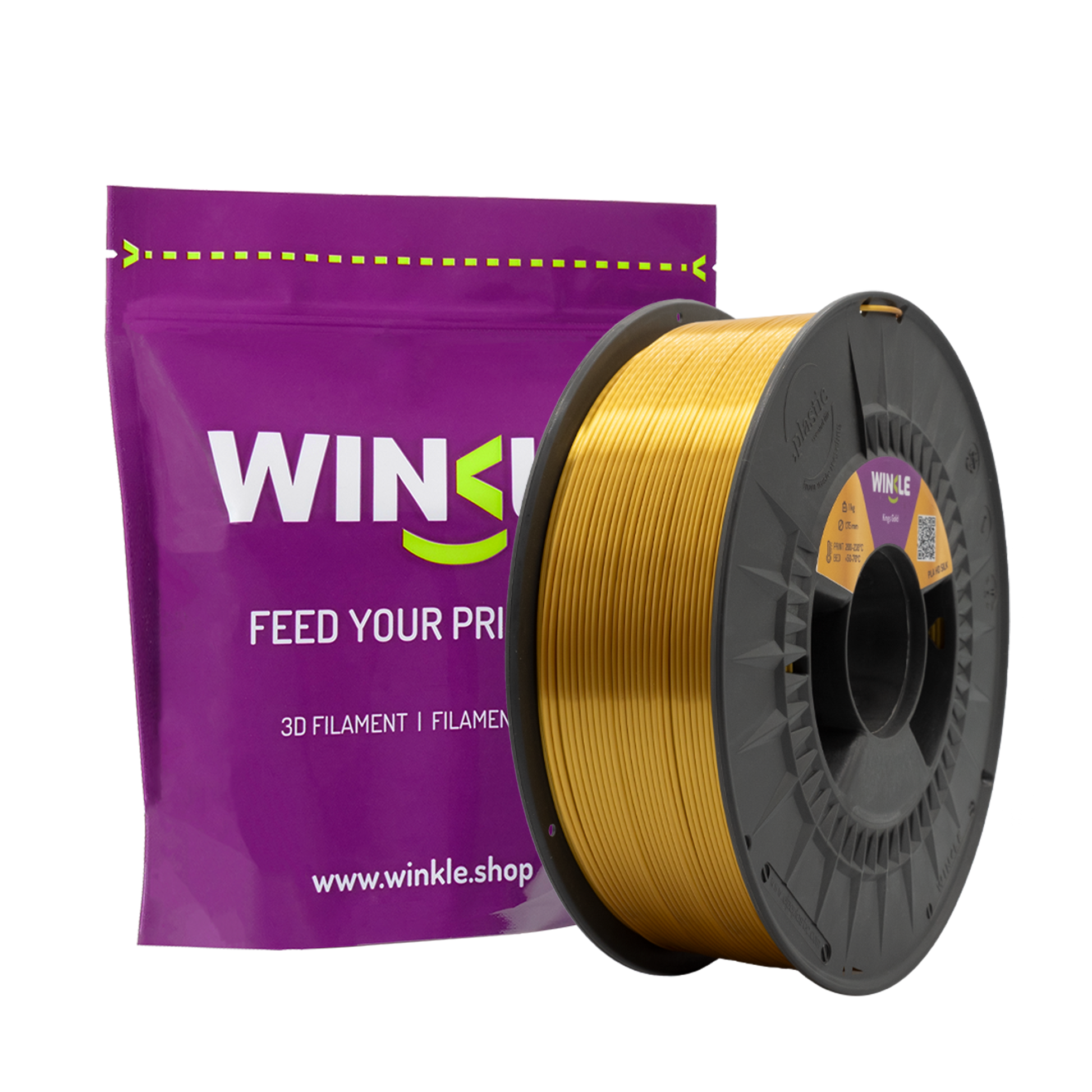 Royal Gold Silk PLA 1kg filament spool