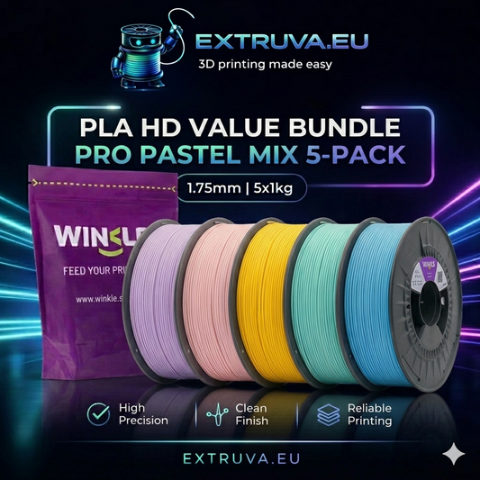 Winkle Pastel HD PLA Filament Bundle (5x1kg) – 1.75mm