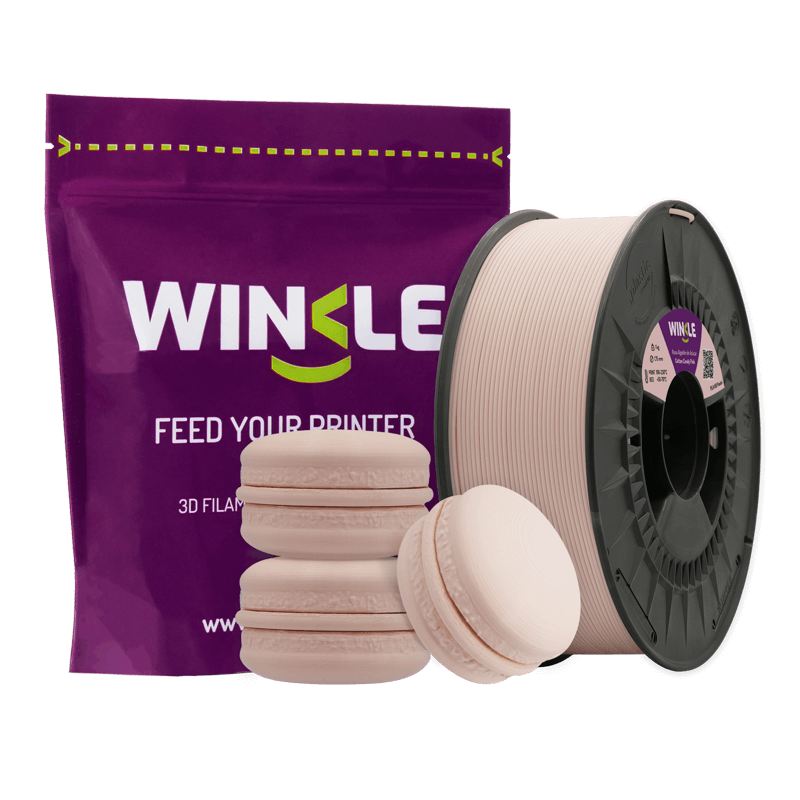 Winkle Cotton Candy Pink Pastel PLA 1.75mm filament bundle
