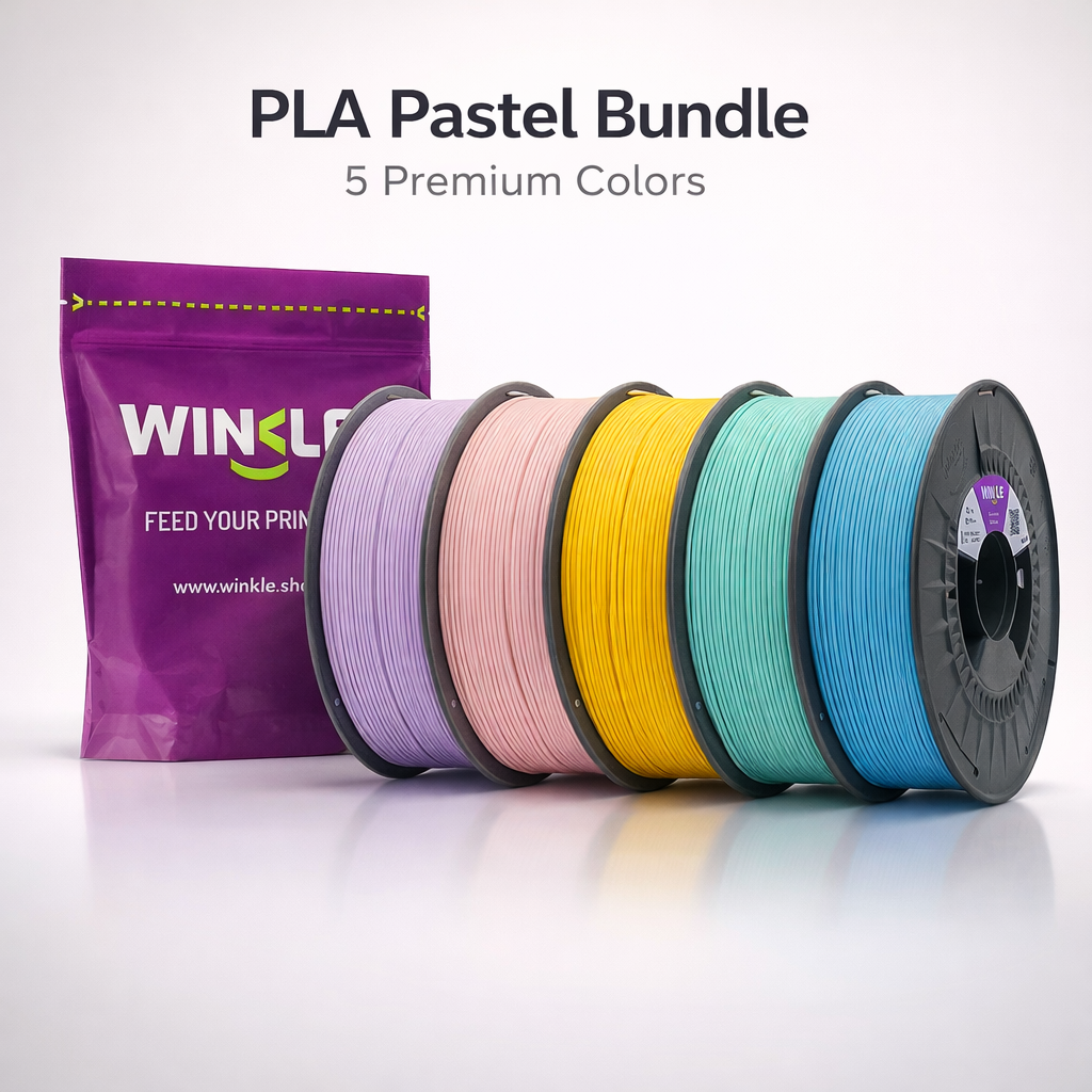 Winkle Pastel HD PLA Filament Bundle (5x1kg) – 1.75mm