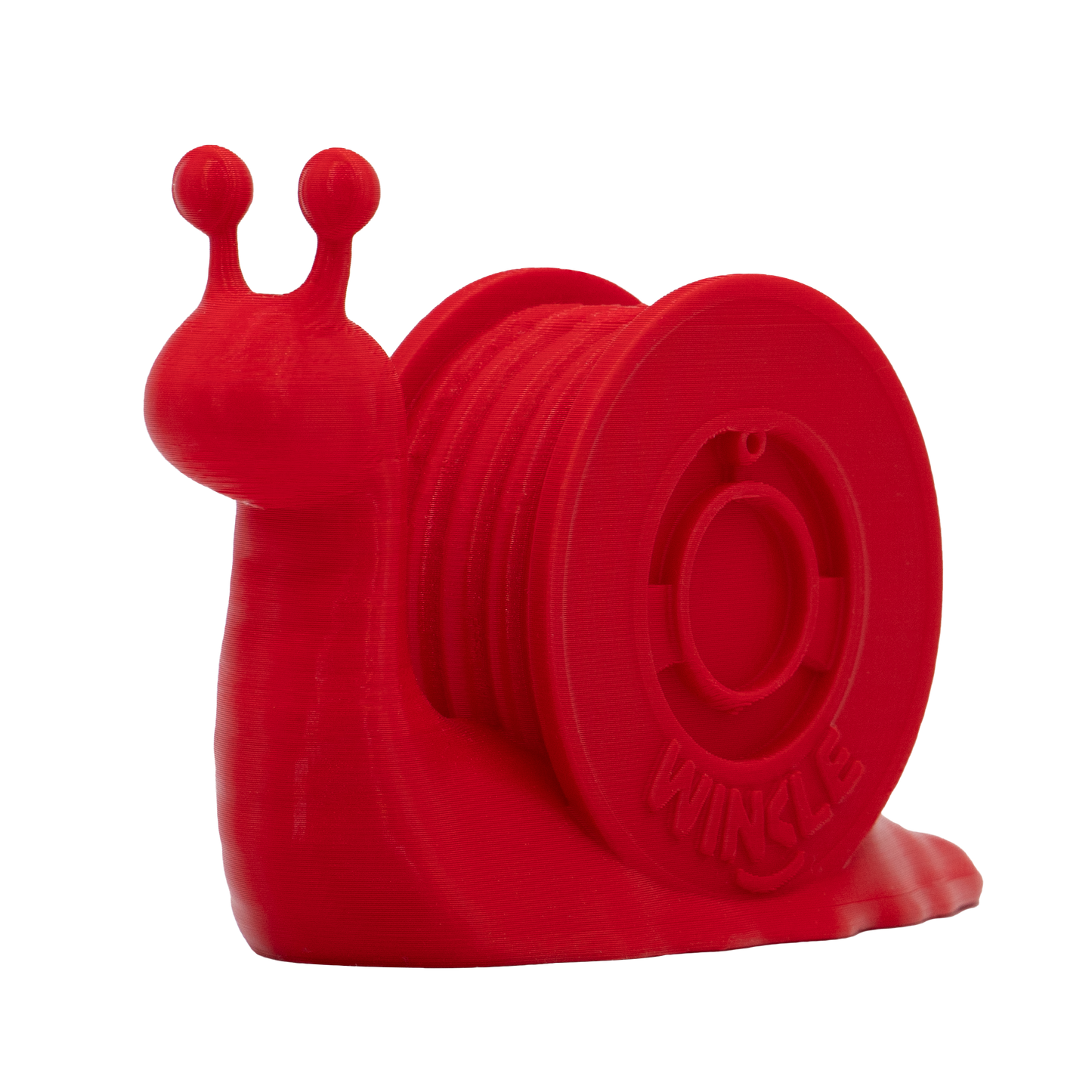 Red snail-shaped object with 'Winkle' branding on a white background