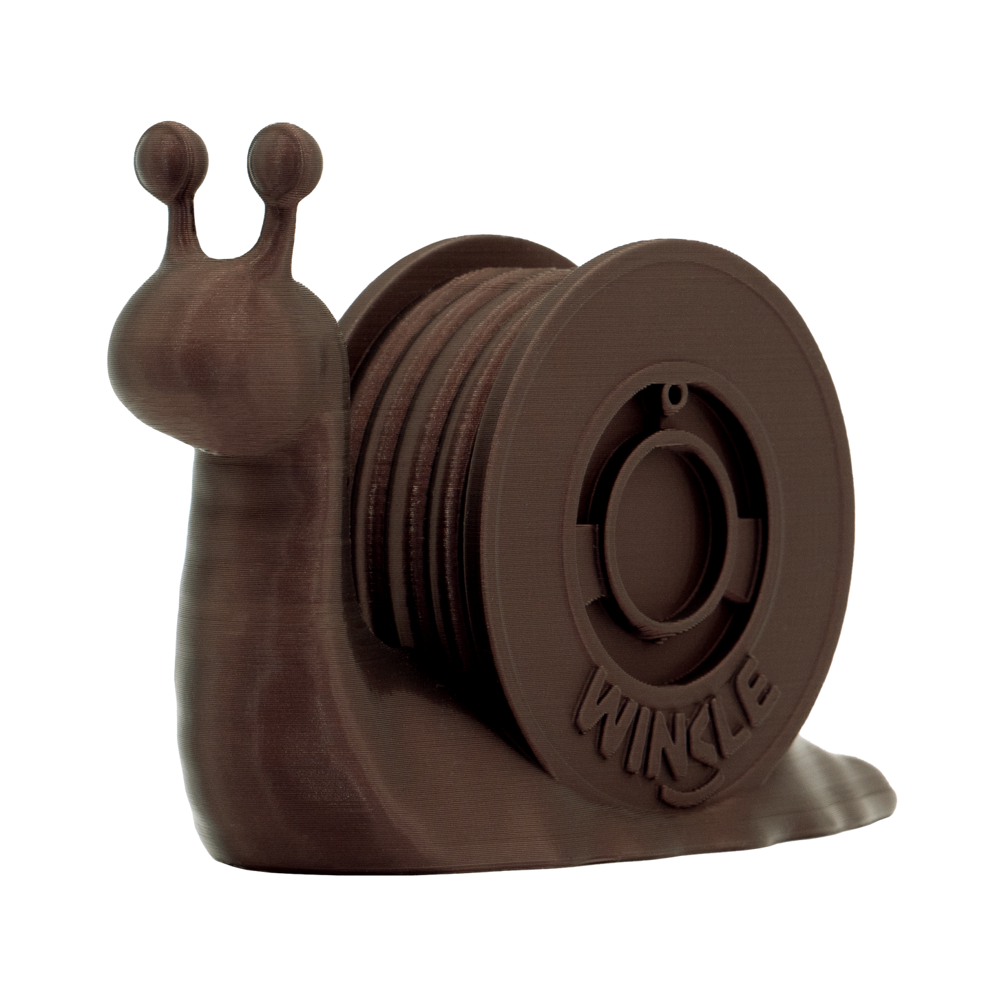 Brown snail-shaped container with 'Winkle' branding on a white background