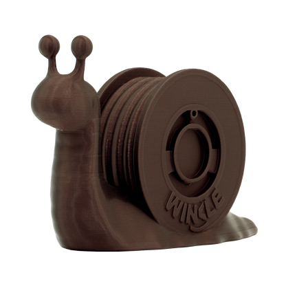 Brown snail-shaped container with 'Winkle' branding on a white background