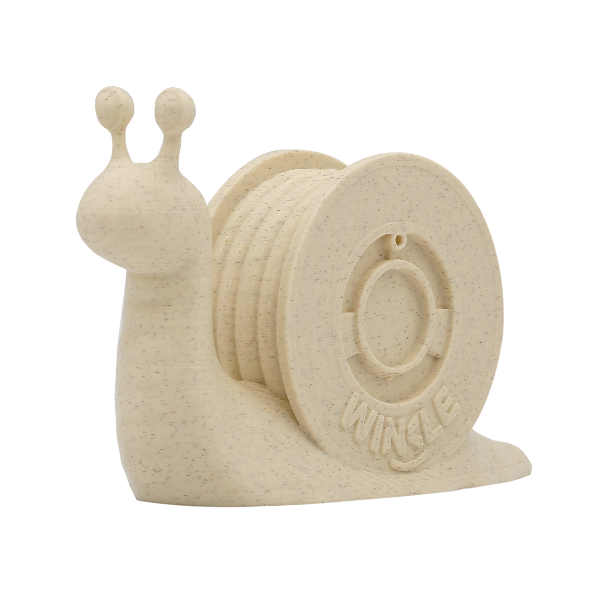 3D printed snail showing realistic sand texture using Winkle PLA