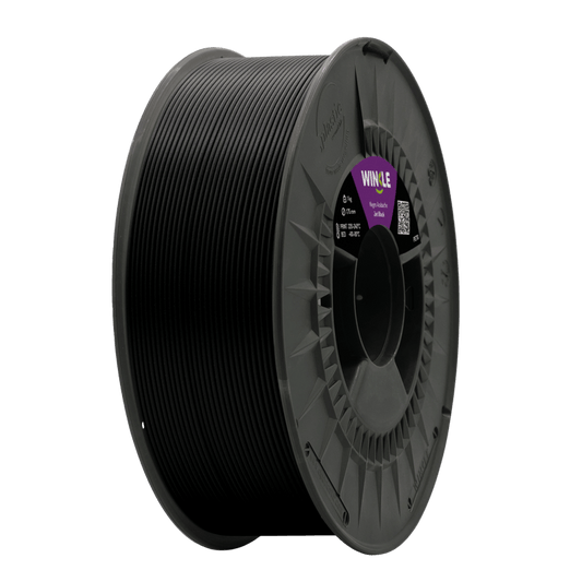Jet Black PETG 3D printing filament 1.75mm high-durability material