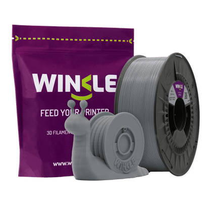 Winkle Ash Gray HD PLA 1.75mm 3D printing filament and sample piece