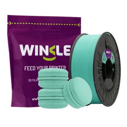 Winkle Turquoise Blue Pastel PLA 1.75mm 1kg filament and sample