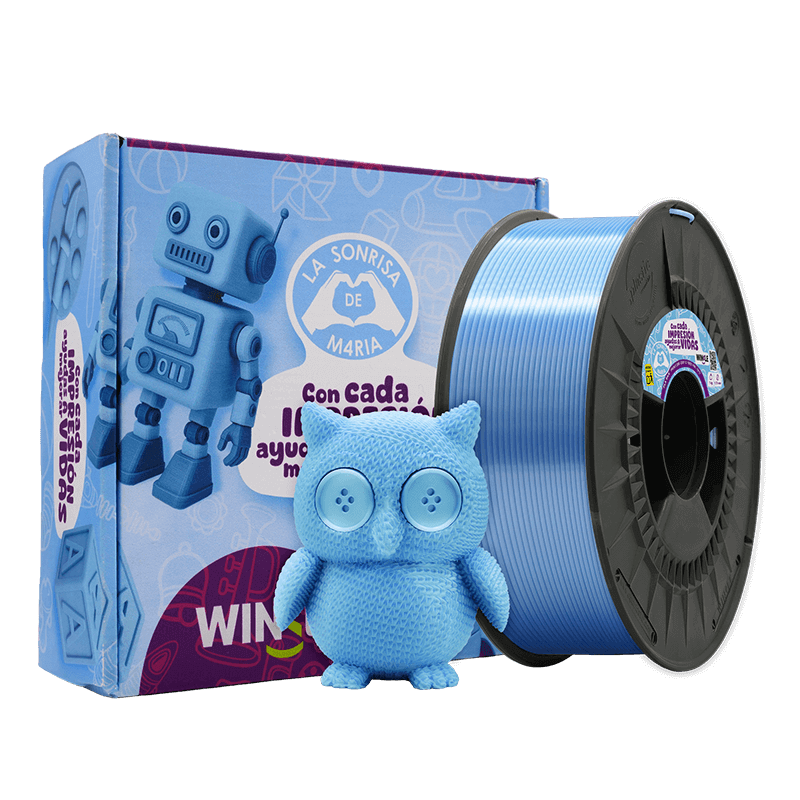 Winkle Silk PLA 1.75mm 1kg spool bundle with high-gloss sample print