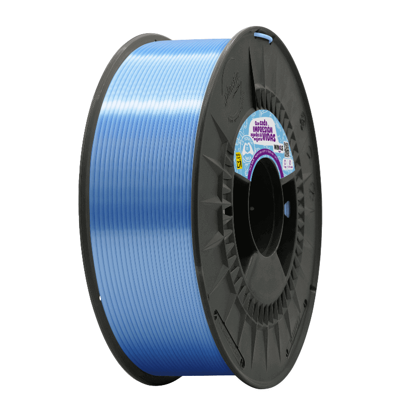 Detailed 3D print showing the silky light-reflecting finish of Winkle PLA